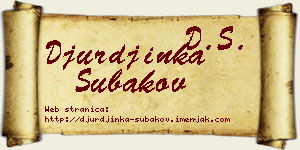 Đurđinka Subakov vizit kartica